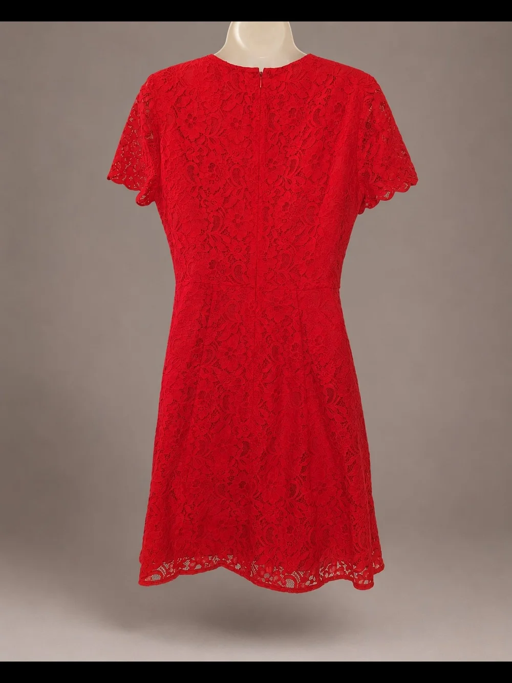 J. Crew Womens Red Lace Fit-and-Flare Mini Dress Size 6 - Picture 7 of 9